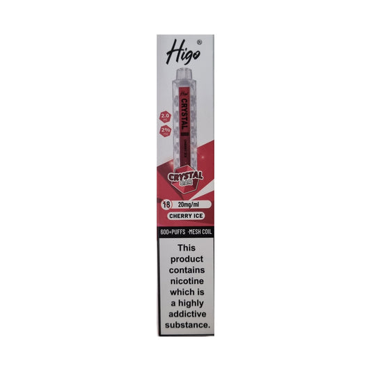 Higo Crystal Bar 600 - Cherry Ice - PJW Vapes | UK Leading Vape Wholesaler