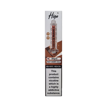 Higo Crystal Bar 600 - Fizzy Cherry Cola - PJW Vapes | UK Leading Vape Wholesaler