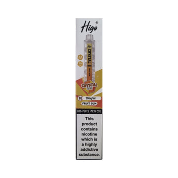 Higo Crystal Bar 600 - Fruit Gum - PJW Vapes | UK Leading Vape Wholesaler