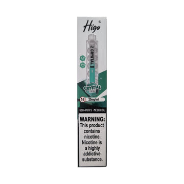 Higo Crystal Bar 600 - Ice Blue - PJW Vapes | UK Leading Vape Wholesaler