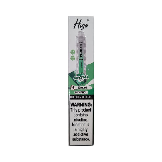 Higo Crystal Bar 600 - Menthol - PJW Vapes | UK Leading Vape Wholesaler