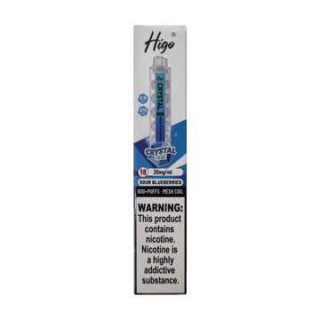 Higo Crystal Bar 600 - Sour Blueberries - PJW Vapes | UK Leading Vape Wholesaler