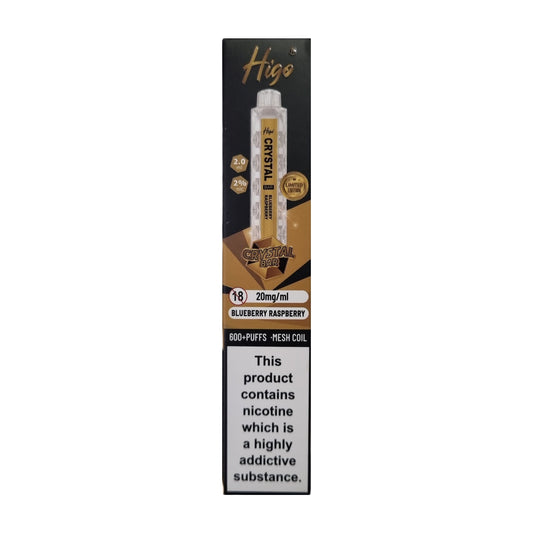 Higo Crystal Gold Bar 600 - Blueberry Raspberry - PJW Vapes | UK Leading Vape Wholesaler