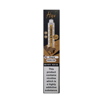 Higo Crystal Gold Bar 600 - Prime Pop - PJW Vapes | UK Leading Vape Wholesaler