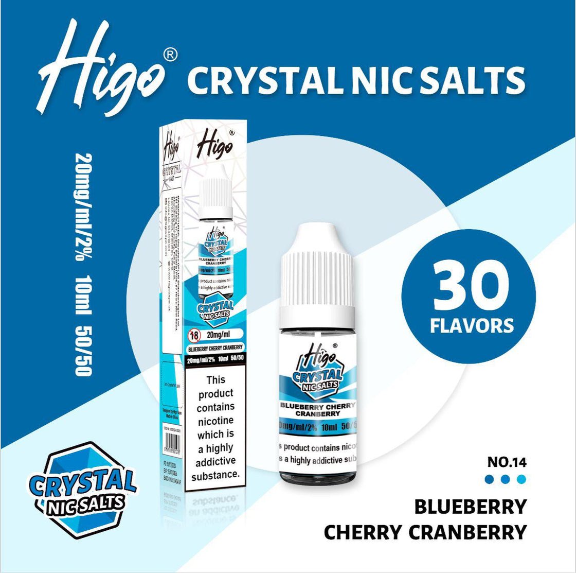 Higo Nic Salt - Blueberry Cherry Cranberry - PJW Vapes | UK Leading Vape Wholesaler