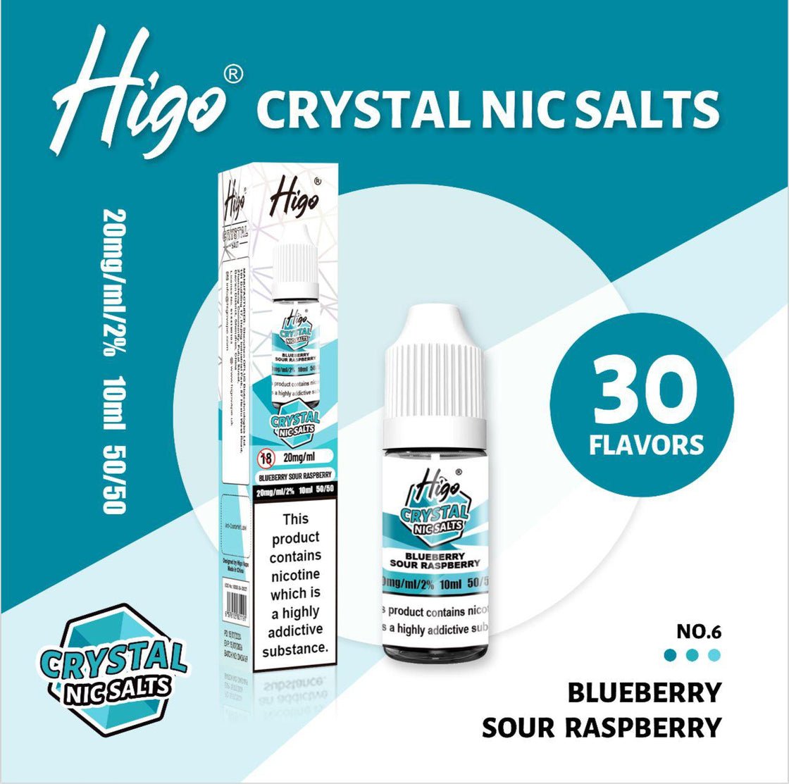 Higo Nic Salt - Blueberry Sour Raspberry - PJW Vapes | UK Leading Vape Wholesaler