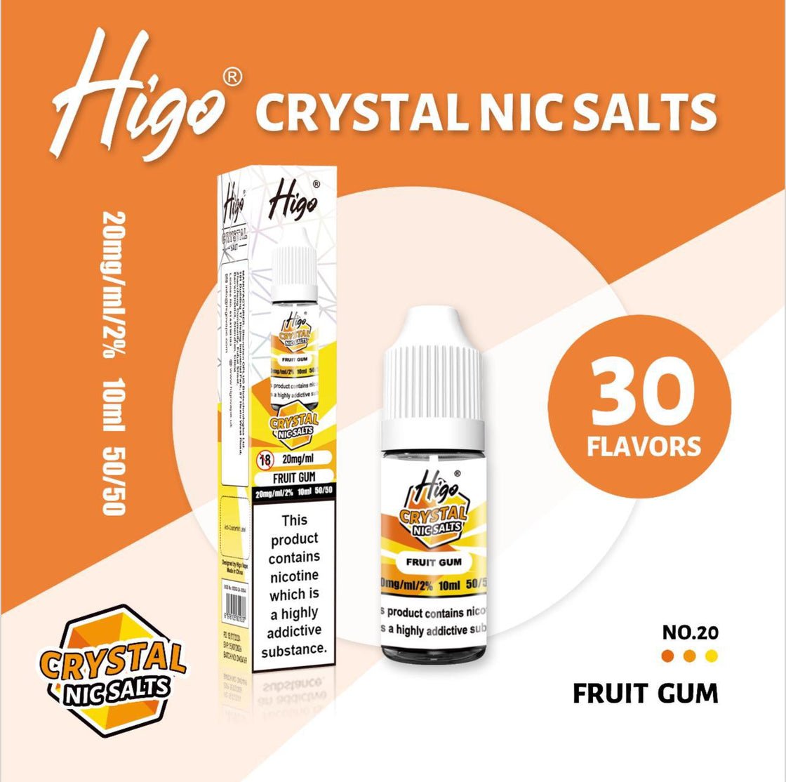 Higo Nic Salt - Fruit Gum - PJW Vapes | UK Leading Vape Wholesaler