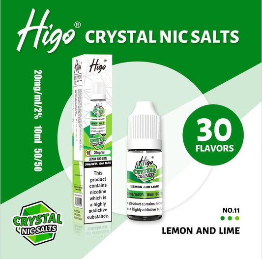 Higo Nic Salt - Lemon & Lime - PJW Vapes | UK Leading Vape Wholesaler