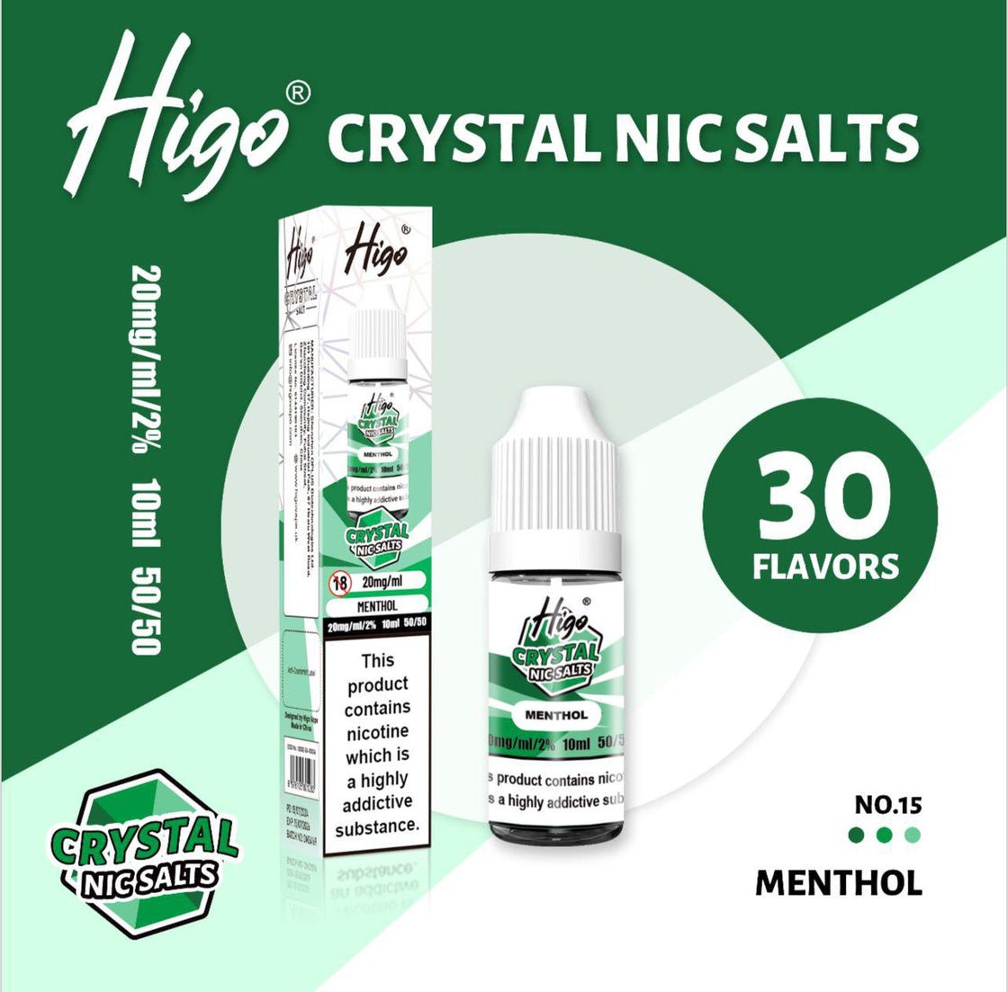 Higo Nic Salt - Menthol - PJW Vapes | UK Leading Vape Wholesaler