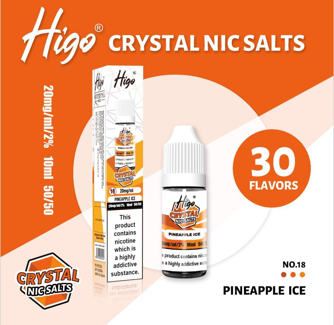 Higo Nic Salt - Pineapple Ice - PJW Vapes | UK Leading Vape Wholesaler