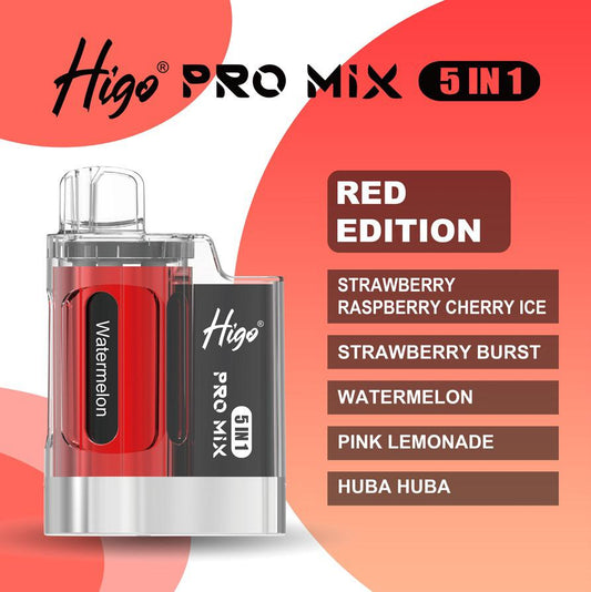 HIGO Pro 5 in 1 - Red Edition - PJW Vapes | UK Leading Vape Wholesaler