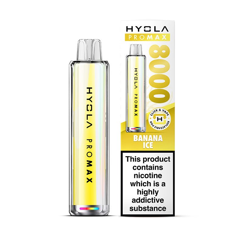 Hyola Pro Max 8000 - Kit - Banana Ice - PJW Vapes | UK Leading Vape Wholesaler