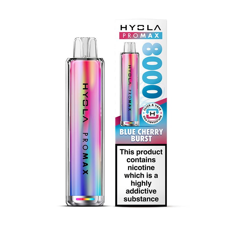 Hyola Pro Max 8000 - Kit - Blue Cherry Burst - PJW Vapes | UK Leading Vape Wholesaler