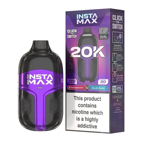 Insta Max 20K - Strawberry / Blue Razz - PJW Vapes | UK Leading Vape Wholesaler