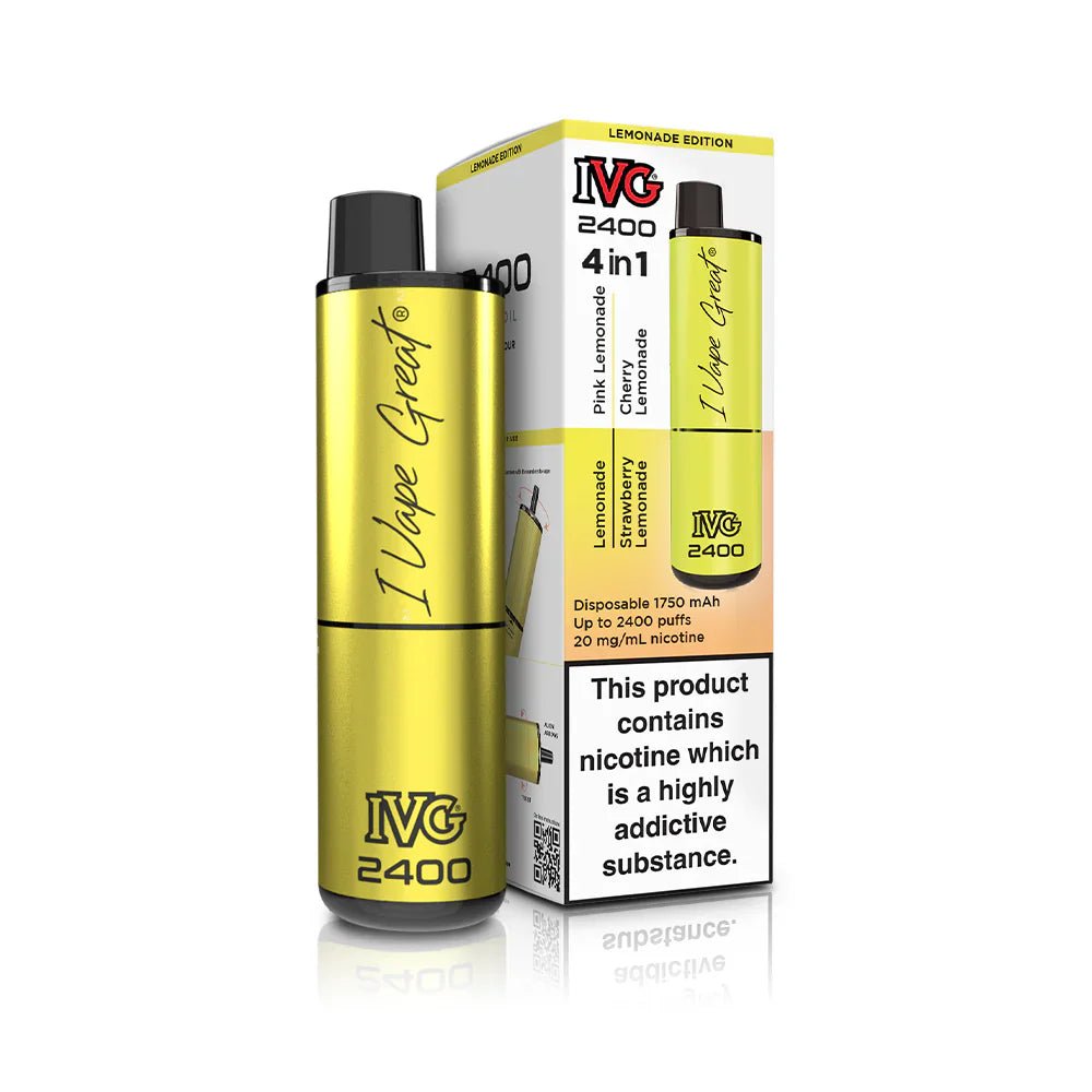 IVG 2400 - Lemonade Edition - PJW Vapes | UK Leading Vape Wholesaler