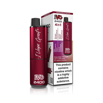 IVG 2400 - Passionfruit Edition - PJW Vapes | UK Leading Vape Wholesaler