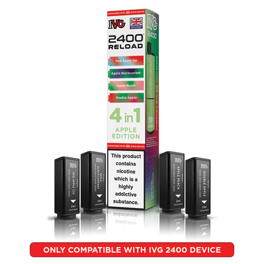 IVG 2400 - Refill Pods - Apple Edition - PJW Vapes | UK Leading Vape Wholesaler