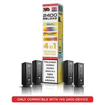 IVG 2400 - Refill Pods - Banana Edition - PJW Vapes | UK Leading Vape Wholesaler