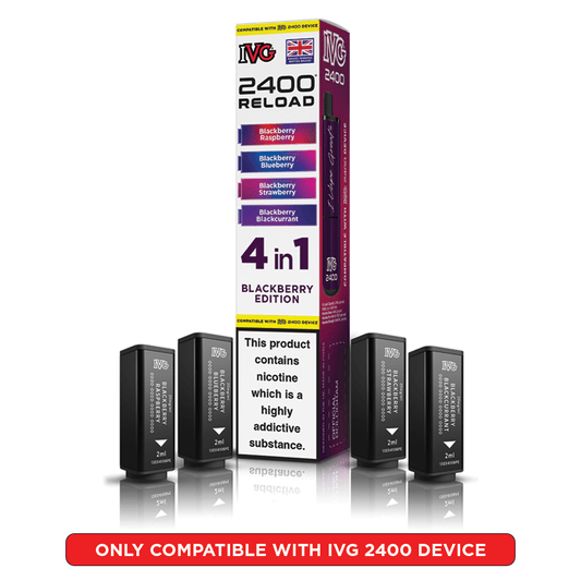 IVG 2400 - Refill Pods - Blackberry Edition - PJW Vapes | UK Leading Vape Wholesaler