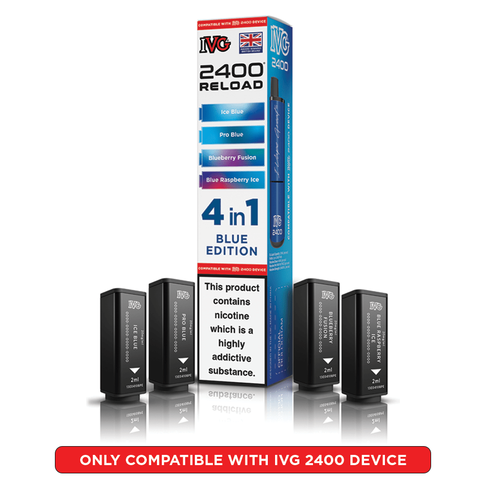 IVG 2400 - Refill Pods - Blue Edition - PJW Vapes | UK Leading Vape Wholesaler