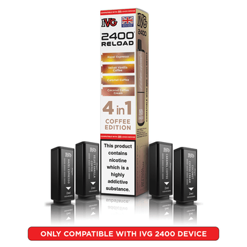 IVG 2400 - Refill Pods - Coffee Edition - PJW Vapes | UK Leading Vape Wholesaler