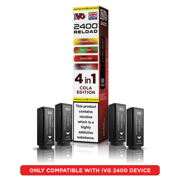 IVG 2400 - Refill Pods - Cola Edition - PJW Vapes | UK Leading Vape Wholesaler