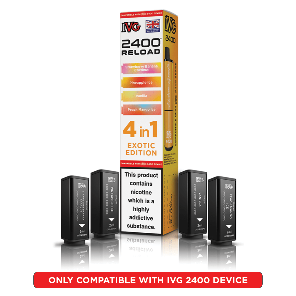 IVG 2400 - Refill Pods - Exotic Edition - PJW Vapes | UK Leading Vape Wholesaler