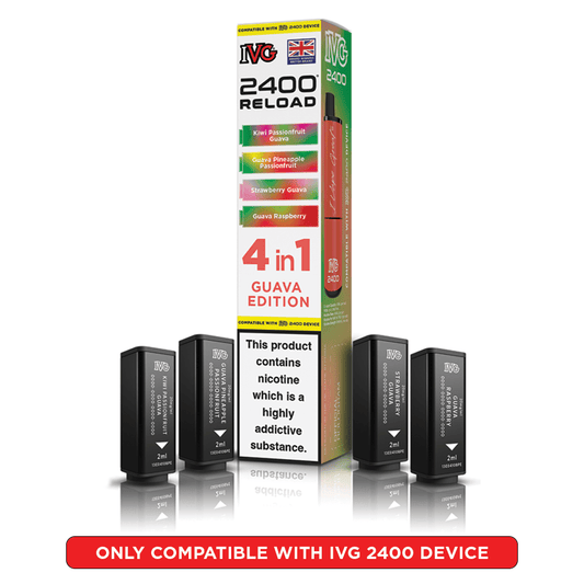 IVG 2400 - Refill Pods - Guava Edition - PJW Vapes | UK Leading Vape Wholesaler