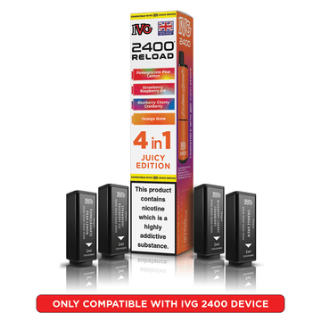 IVG 2400 - Refill Pods - Juicy Edition - PJW Vapes | UK Leading Vape Wholesaler