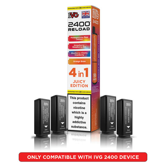 IVG 2400 - Refill Pods - Juicy Edition - PJW Vapes | UK Leading Vape Wholesaler