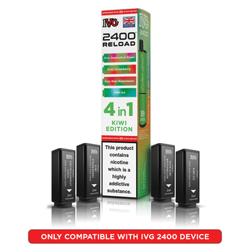 IVG 2400 - Refill Pods - Kiwi Edition - PJW Vapes | UK Leading Vape Wholesaler