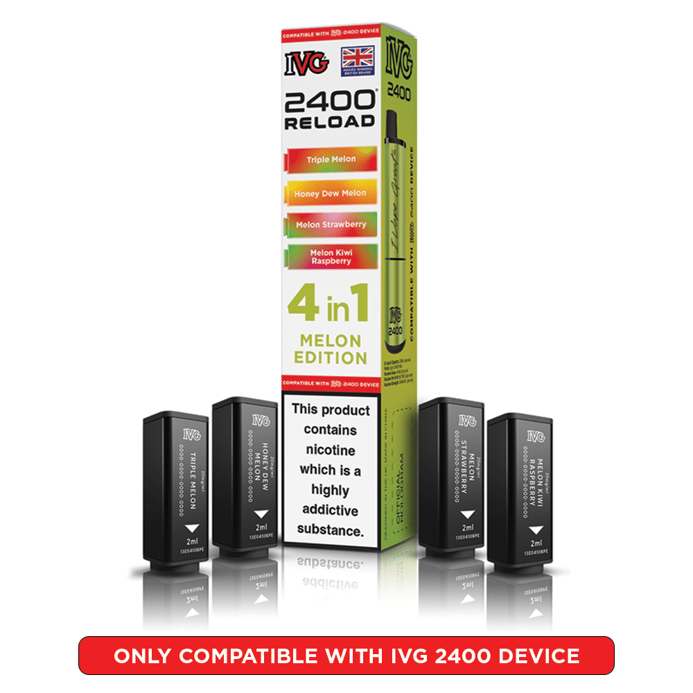 IVG 2400 - Refill Pods - Melon Edition - PJW Vapes | UK Leading Vape Wholesaler