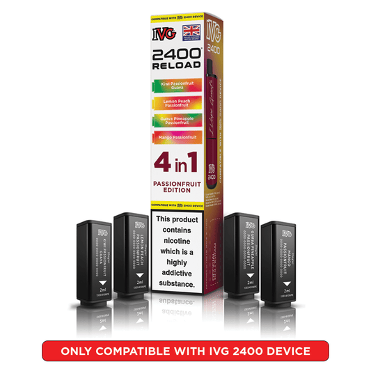 IVG 2400 - Refill Pods - Passionfruit Edition - PJW Vapes | UK Leading Vape Wholesaler