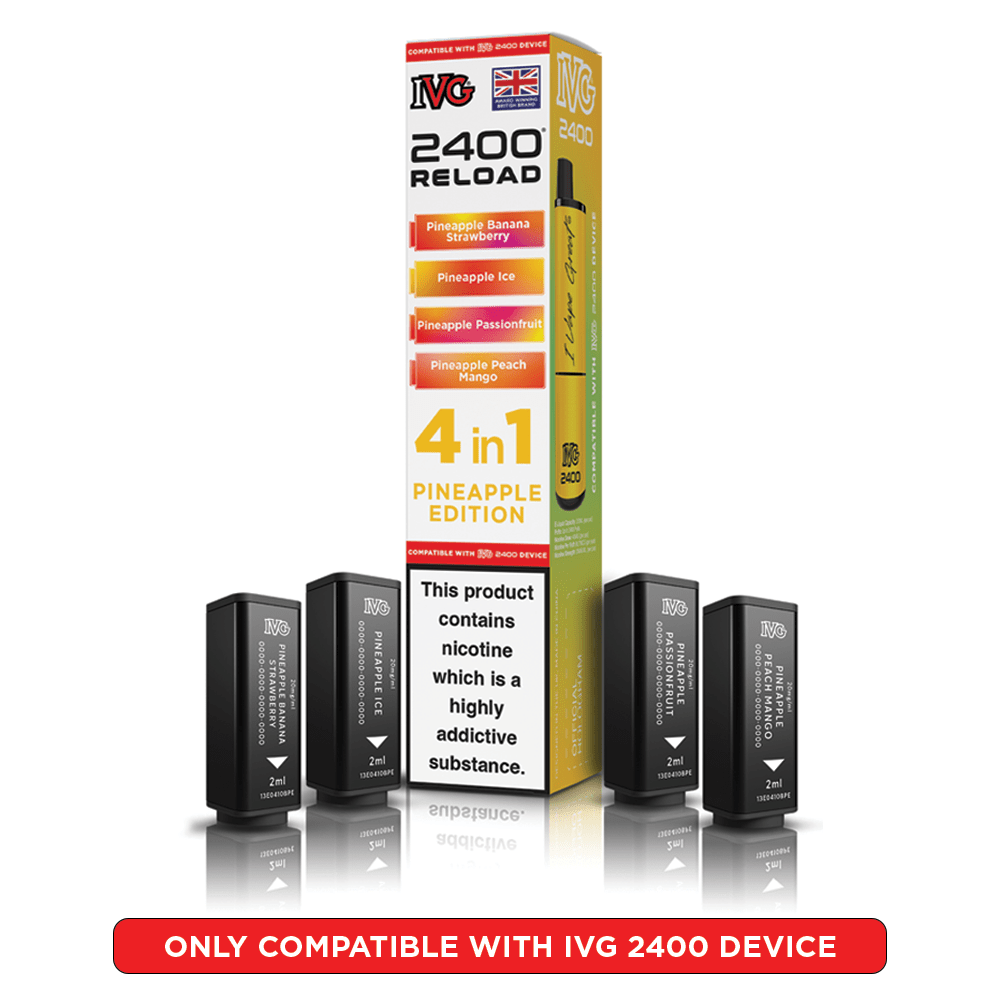 IVG 2400 - Refill Pods - Pineapple Edition - PJW Vapes | UK Leading Vape Wholesaler