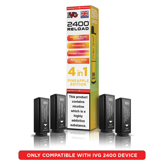 IVG 2400 - Refill Pods - Pineapple Edition - PJW Vapes | UK Leading Vape Wholesaler
