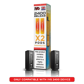 IVG 2400 - Refill Pods - Pineapple Ice - PJW Vapes | UK Leading Vape Wholesaler