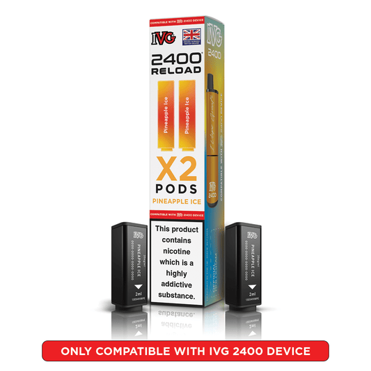IVG 2400 - Refill Pods - Pineapple Ice - PJW Vapes | UK Leading Vape Wholesaler