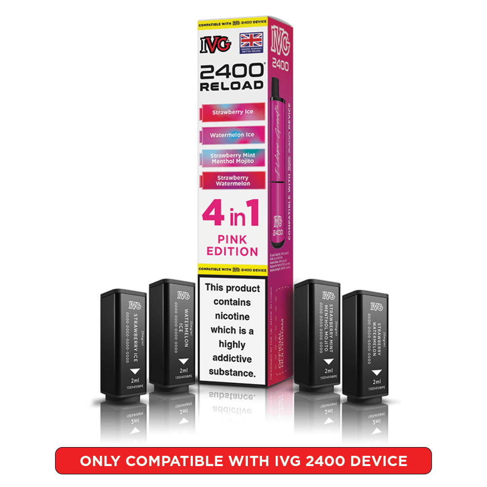 IVG 2400 - Refill Pods - Pink Edition - PJW Vapes | UK Leading Vape Wholesaler