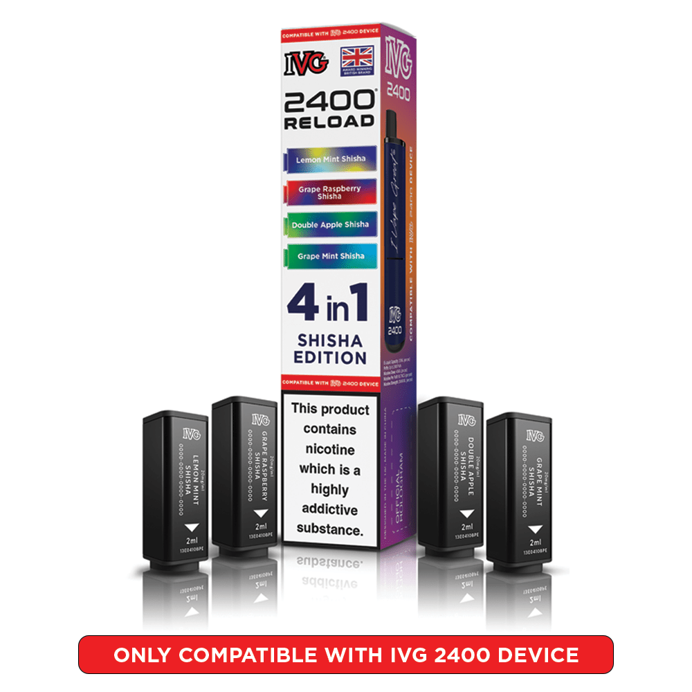 IVG 2400 - Refill Pods - Shisha Edition - PJW Vapes | UK Leading Vape Wholesaler