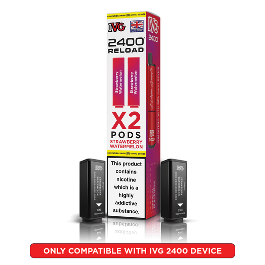 IVG 2400 - Refill Pods - Strawberry Watermelon - PJW Vapes | UK Leading Vape Wholesaler