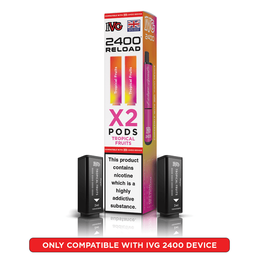 IVG 2400 - Refill Pods - Tropical Fruits - PJW Vapes | UK Leading Vape Wholesaler
