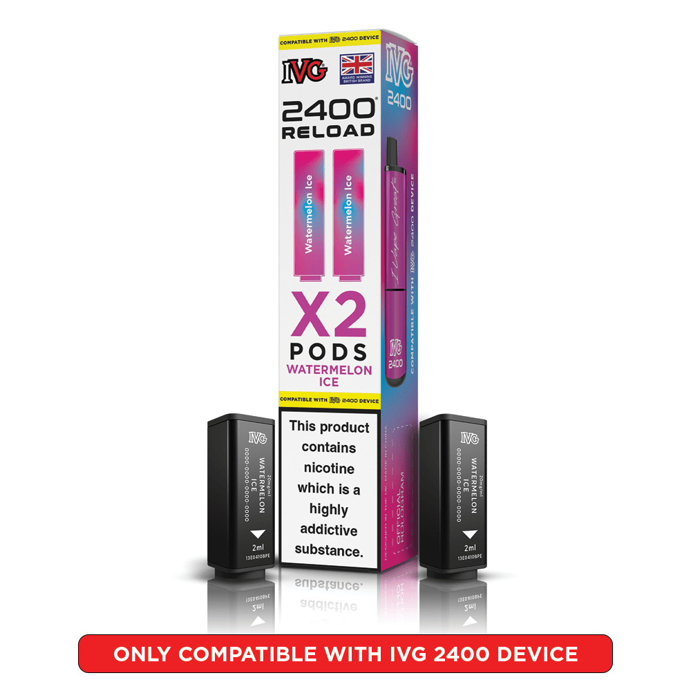 IVG 2400 - Refill Pods - Watermelon Ice - PJW Vapes | UK Leading Vape Wholesaler