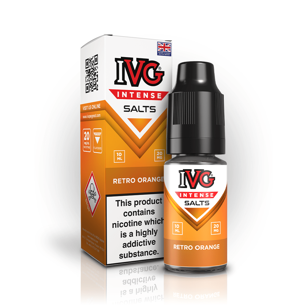 IVG Intense Salts - Retro Orange - PJW Vapes | UK Leading Vape Wholesaler