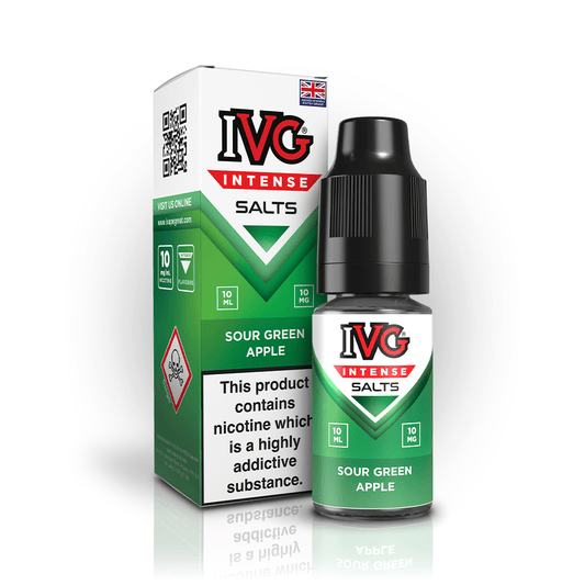 IVG Intense Salts - Sour Green Apple - PJW Vapes | UK Leading Vape Wholesaler