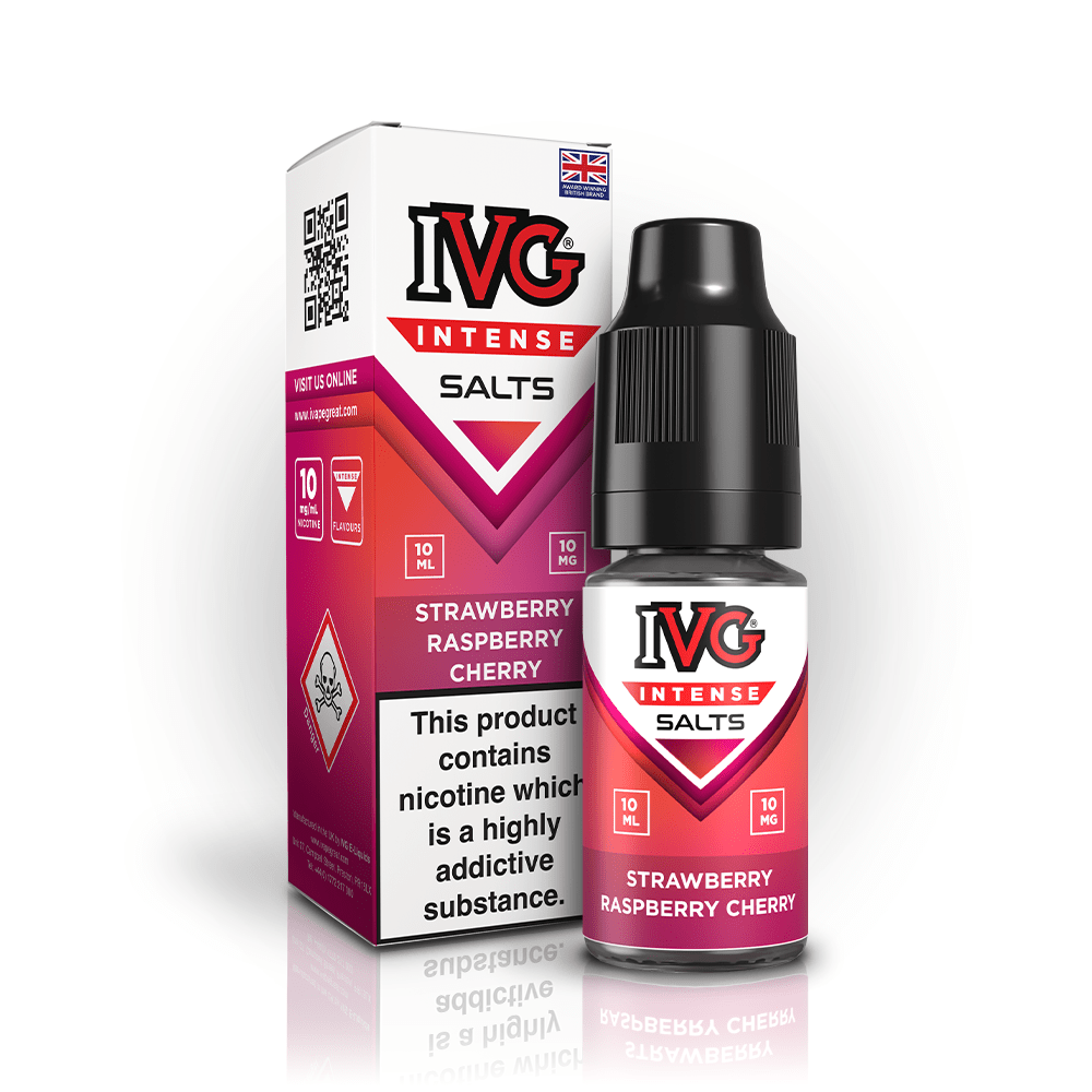 IVG Intense Salts - Strawberry Raspberry Cherry - PJW Vapes | UK Leading Vape Wholesaler