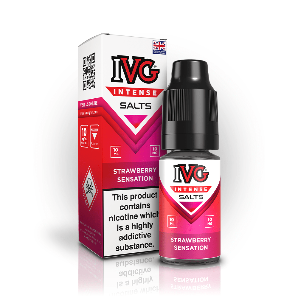 IVG Intense Salts - Strawberry Sensation - PJW Vapes | UK Leading Vape Wholesaler