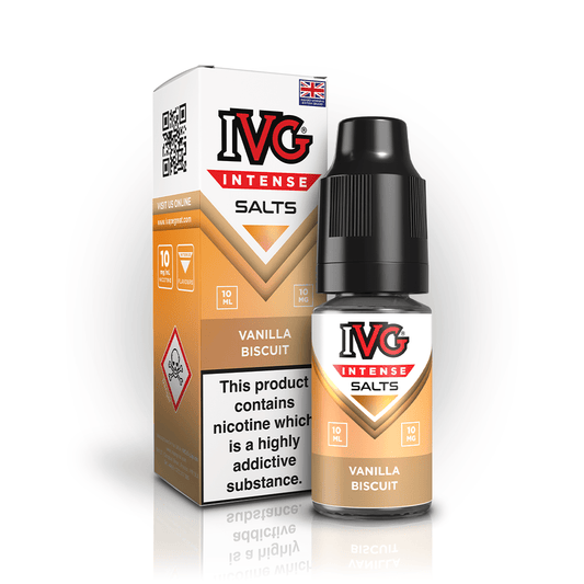 IVG Intense Salts - Vanilla Biscuit - PJW Vapes | UK Leading Vape Wholesaler