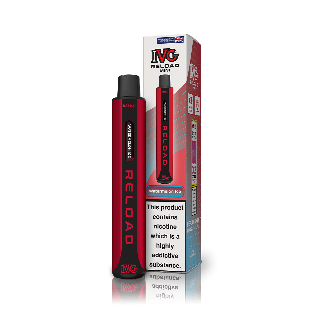 IVG Reload Mini Kit - Watermelon Ice - PJW Vapes | UK Leading Vape Wholesaler