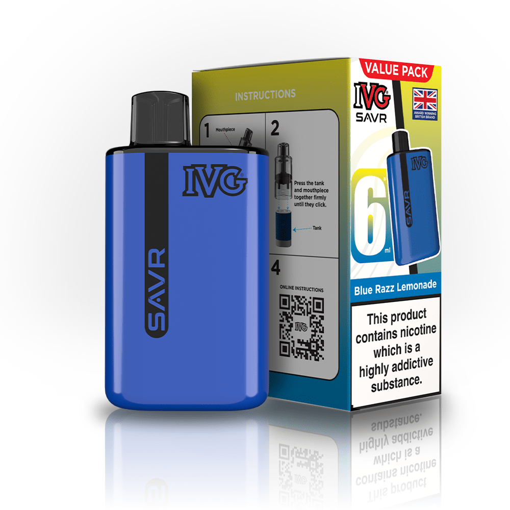 IVG SAVR 3K Kit - Blue Razz Lemonade - PJW Vapes | UK Leading Vape Wholesaler