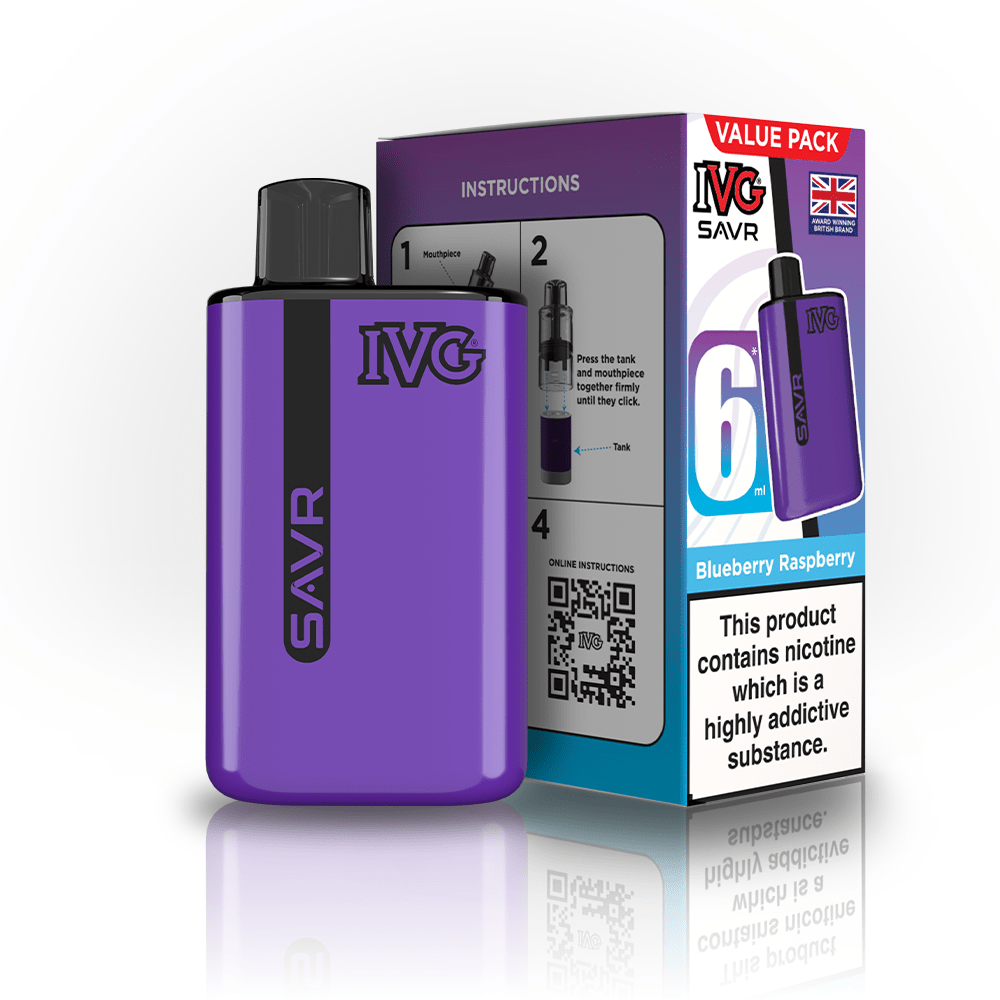 IVG SAVR 3K Kit - Blueberry Raspberry - PJW Vapes | UK Leading Vape Wholesaler